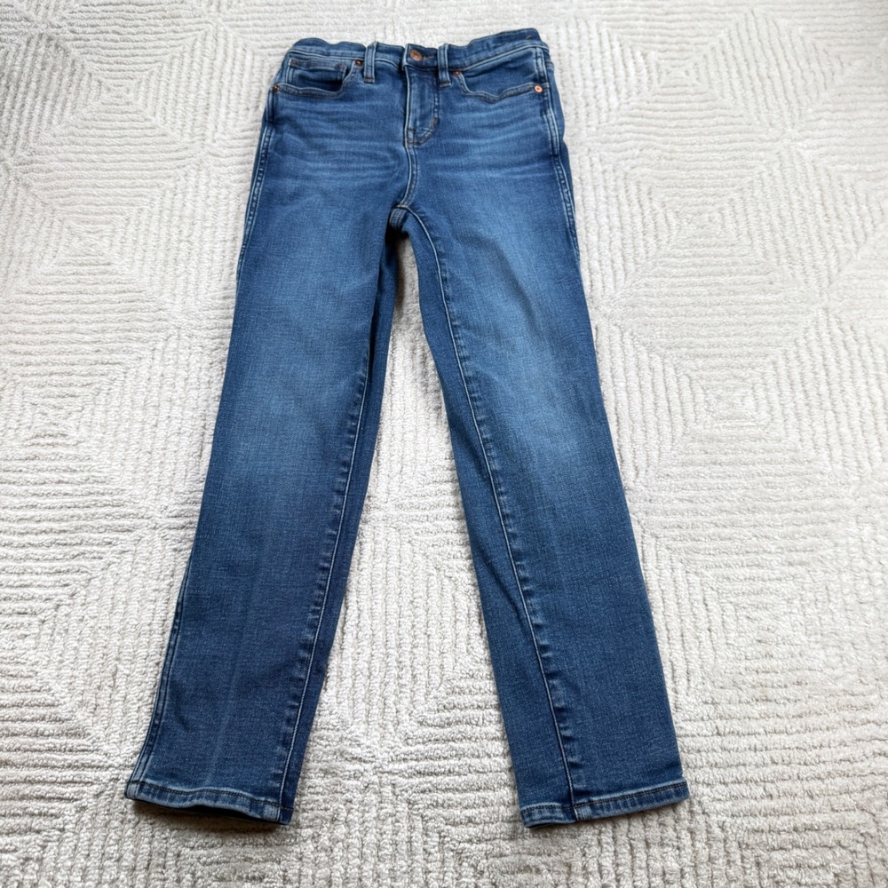 Madewell Stovepipe Jeans Womens 26P Blue Straight Leg High Rise DM7105 Denim